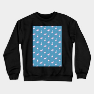 Flamingo, Flamingos pattern, Print, Tropical, Bird, Pattern, Funny art, Modern art, Wall art, Print, Minimalistic, Modern Crewneck Sweatshirt